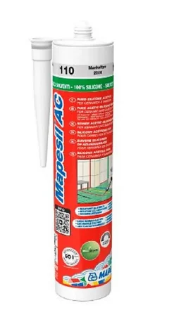 Mapei Mastic silicone MAPESIL AC - Coloris: 120 Noir- Joint Carrelage Sol