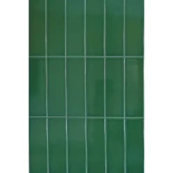 Lux Mosaic Carrelage Mural Uni|Carrelage Mural Pour Douche<Mini Brick Ikon Lisse Green Série Revêtement Porcelaine Premium 5x15cm