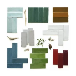 Lux Mosaic Mini Brick Série Calpe Red Porcelaine Premium 5x15cm.- Carrelage Mural Pour Cuisine