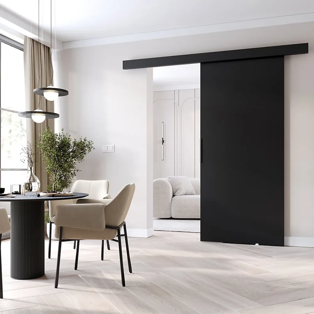 MINIO go for it Porte Coulissante<, porte coulissante PRIM A 96 cm, Poignée noire, Noir