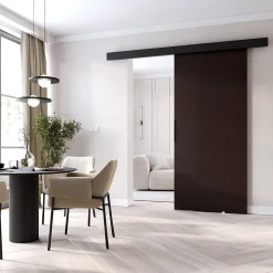 MINIO go for it Porte Coulissante<, porte coulissante PRIM A 96 cm, Poignée noire, Wengé / Noir