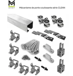 MINIO go for it Porte Coulissante<, porte coulissante CLEAN I 86 cm portes de chambre, avec miroir, Chêne Sonoma