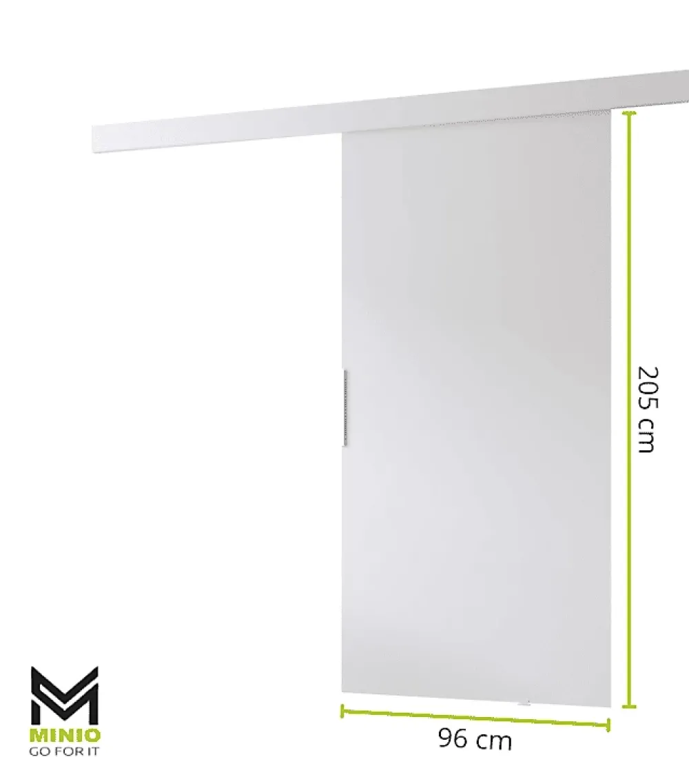 MINIO go for it Porte Coulissante<, porte coulissante PRIM G 96 cm, Chêne Wotan / noir / éléments décoratifs-noir / poignée noire