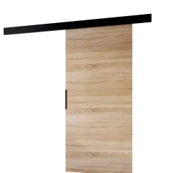MINIO go for it Porte Coulissante<, porte coulissante PRIM A 86 cm, Poignée noire, Chêne Sonoma / Noir