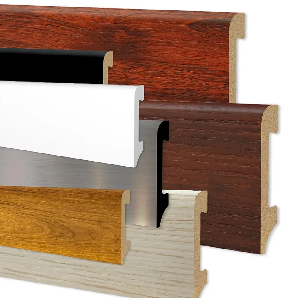 Eternal Parquet 108ML de plinthe BC brossée en EqualWood HI-TEC POLYMERS 75x14mm Noir, Blanc, Aluminium etc. - NOIR- Plinthe Bois|Plinthe Bois