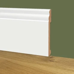 Eternal Parquet Plinthe Bois|Plinthe Bois<100ml de Plinthe DUCALE en EqualWood HI-TEC POLYMERS 170x14x2000mm - BLANC
