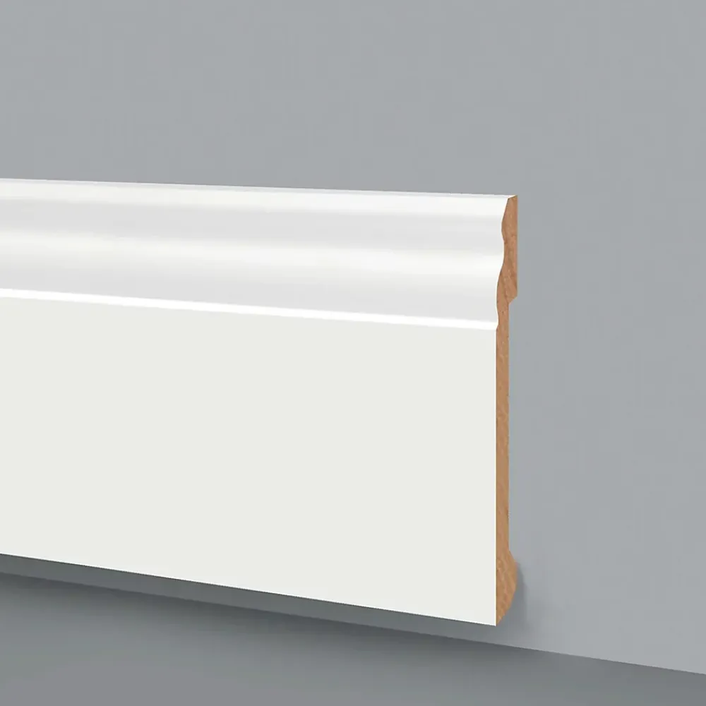 Eternal Parquet 100ml de Plinthe DUCALE GIANT en EqualWood HI-TEC POLYMERS 200x14x2000mm - BLANC- Plinthe Bois|Plinthe Bois