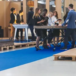 Décoweb Moquette - Stand Event - Bleu azur - 2 m x 30 ml- Moquette|Moquette