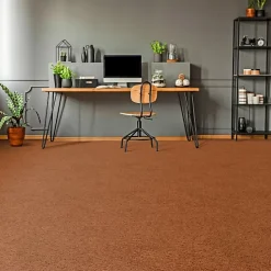 Décoweb Moquette chambre - Lumicolor - Rouille terracotta - Rouleau de 5m x 5m- Moquette|Moquette