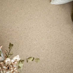 Décoweb Moquette pure laine vierge bouclée - Mallow - Beige - Echantillon 15 x 20 cm- Moquette|Moquette