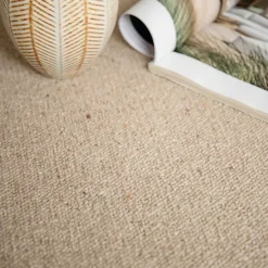 Décoweb Moquette pure laine vierge bouclée - Mallow - Beige - Echantillon 15 x 20 cm- Moquette|Moquette