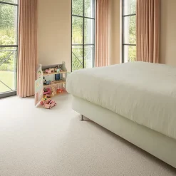 Décoweb Moquette pure laine vierge bouclée - Mallow - Nude - Rouleau de 4m x 3m- Moquette|Moquette