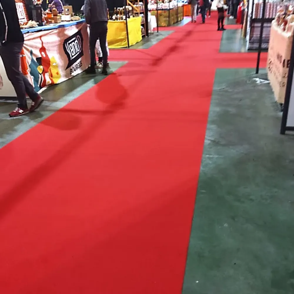 Décoweb Moquette|Moquette<Moquette Stand Expo - Rouge vif - Rouleau de 2m x 11m