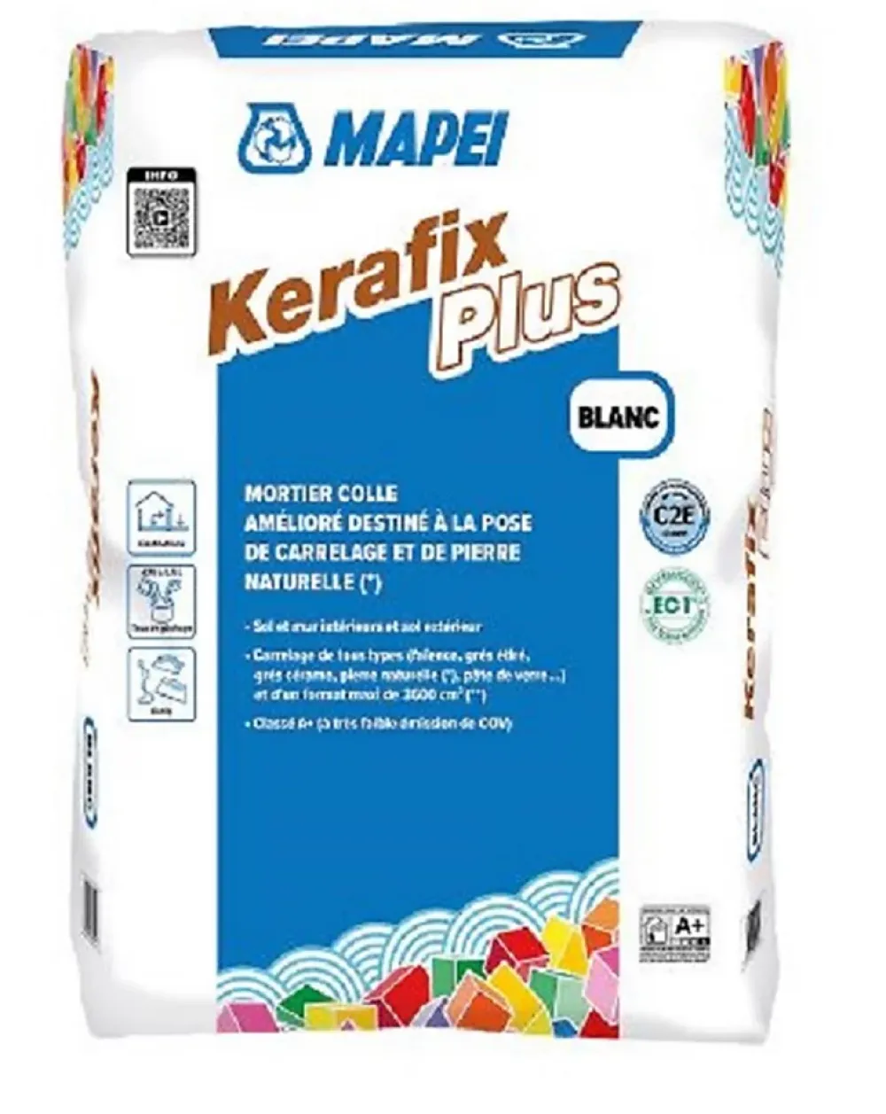 Mapei Colle Carrelage Sol<Mortier colle KERAFIX PLUS - Gris