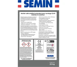 Semin Mortier Colle Polyvalent pour Carrelage Kedoflex Gris , Intérieur/Extérieur, sac de 25 kg, lot de 3- Colle Carrelage Sol
