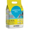 Weber Colle Carrelage Sol<Mortier colle pour carrelage COL FLEX intérieur et extérieur (C2S1 et EG) - Sac 5 Kg - BLANC