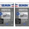 Semin Mortier Colle pour Carrelage Kedocol Super Blanc , Poudre, Intérieur, sac de 25 kg, lot de 2- Joint Carrelage Sol