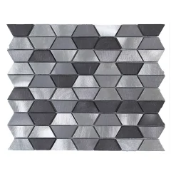Mat Inter Mosaïque Pour Wc|Mosaïque Pour Salle De Bains<Mosaique aluminium Dana argent L. 29 x l. 29 cm