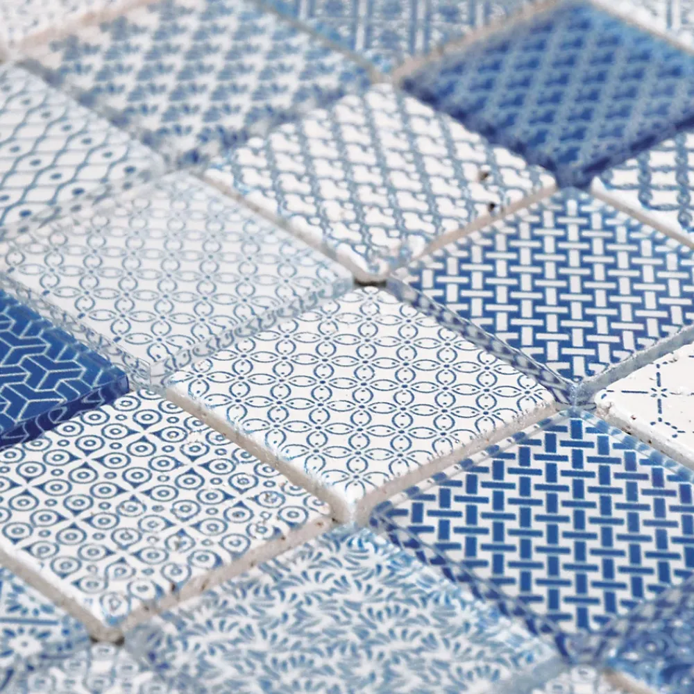 Casa Linéa MOSAIQUE ARGOS BLEU 1 PLAQUE 30 x 30 CM CASA LINEA- Mosaïque Pour Wc|Mosaïque