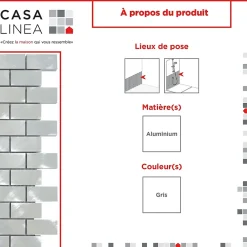 Casa Linéa Mosaïque Pour Pièce À Vivre|Mosaïque Pour Wc<MOSAIQUE BRIQUETTE 1 PLAQUE 30 x 30 CM CASA LINEA