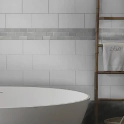 Mat Inter Mosaique céramique Hematite gris L. 28.1 x l. 33.6 cm- Mosaïque Pour Douche|Mosaïque Pour Salle De Bains
