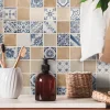 Carrelage Signature Mosaïque Pour Wc|Mosaïque<Mosaique de Ceramique 5,6 X 5,6 cm Mix Beige - decors Delphe - vendu par plaque de 30 X 30 cm -
