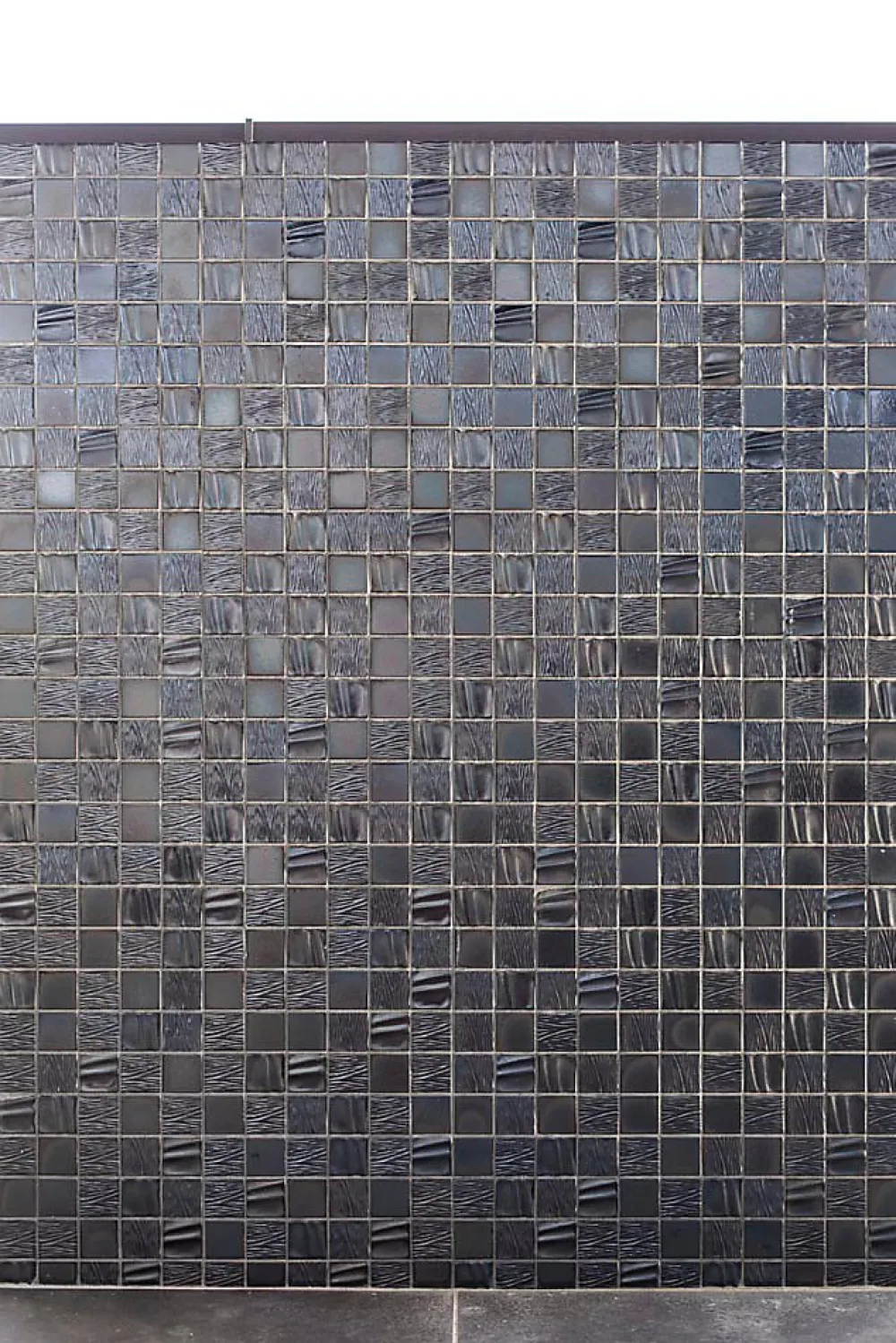 Carrelage Signature Mosaïque Pour Pièce À Vivre<Mosaique de Ceramique 4,7 X 4,7 Cm Noire Relief Vague - vendu par plaque de 30X30 cm -