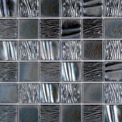 Carrelage Signature Mosaïque Pour Pièce À Vivre<Mosaique de Ceramique 4,7 X 4,7 Cm Noire Relief Vague - vendu par plaque de 30X30 cm -