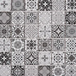 Carrelage Signature Mosaique de Ceramique 4,8 X4,8 Cm Patchwork Gris - vendu par plaque de 30 X 30 cm -- Mosaïque|Mosaïque Pour Salle De Bains