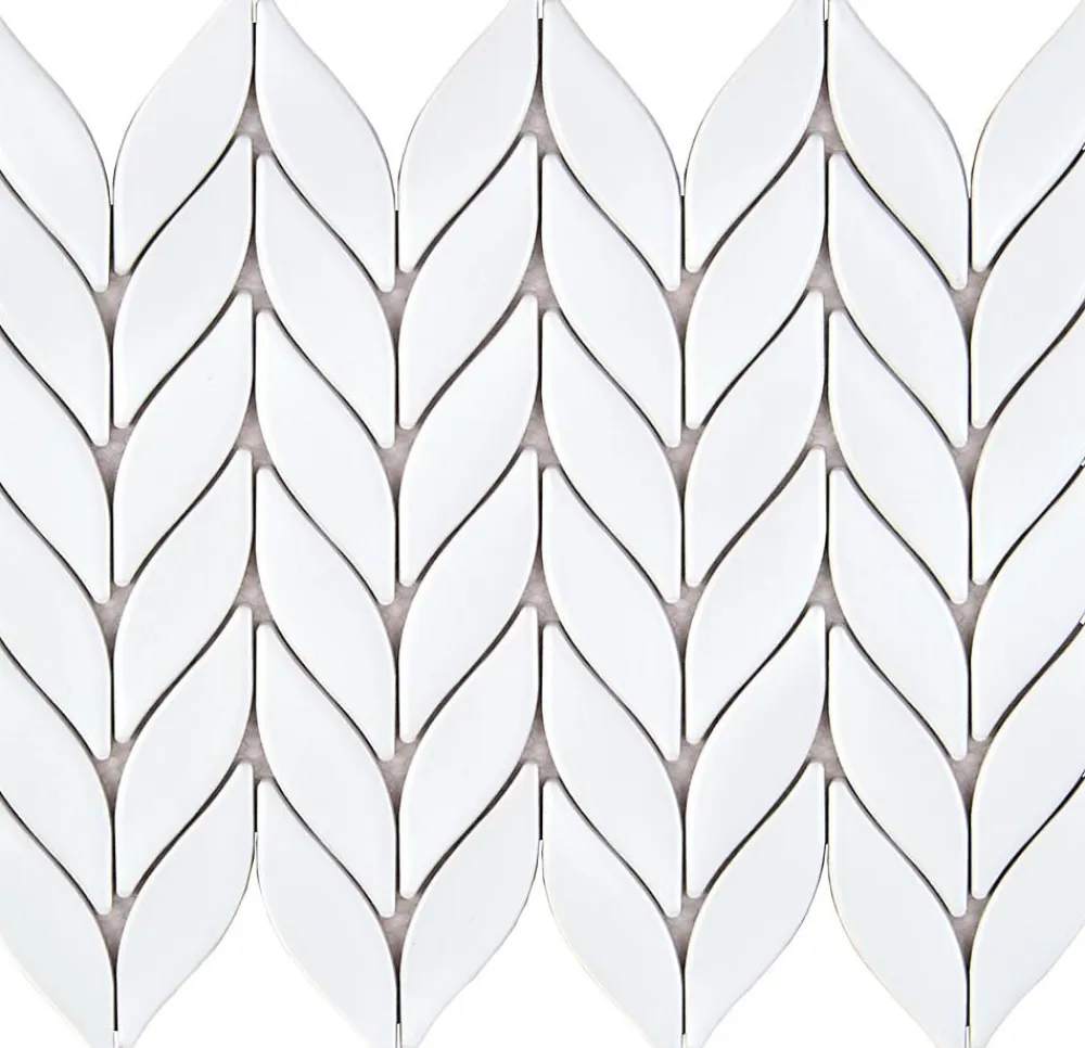 Carrelage Signature Mosaïque Pour Pièce À Vivre|Mosaïque<Mosaique de Ceramique Petale Blanche Mat - vendu par plaque de 33.5X27.6 cm -