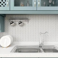 Carrelage Signature Mosaïque Pour Pièce À Vivre|Mosaïque<Mosaique de Ceramique Petale Blanche Mat - vendu par plaque de 33.5X27.6 cm -