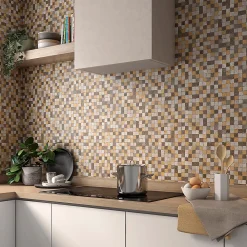 Carrelage Signature Mosaïque Pour Douche|Mosaïque Pour Salle De Bains<Mosaique de marbre casse 2.5X2.5 cm Mix Couleur - vendu par plaque de 32X32 cm -