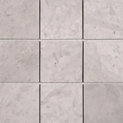 Carrelage Signature Mosaique de Marbre Gris Clair Adouci 9,8X9,8 Cm - vendu par plaque de 30 X 30 cm -- Mosaïque Pour Wc|Mosaïque Pour Douche