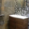 Carrelage Signature Mosaique de Quartzite Multiformat et Verre Gris - vendu par plaque de 30X30 Cm -- Mosaïque Pour Salle De Bains|Mosaïque Pour Douche