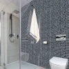 Carrelage Signature Mosaique de verre 2.3 X 2.3 Cm Ondulee Anthracite - vendu par plaque de 30 X 30 Cm -- Mosaïque Pour Douche|Mosaïque Pour Wc