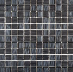 Carrelage Signature Mosaique de verre 2.3 X 2.3 Cm Ondulee Anthracite - vendu par plaque de 30 X 30 Cm -- Mosaïque Pour Douche|Mosaïque Pour Wc