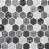 Carrelage Signature Mosaïque Pour Pièce À Vivre<Mosaique de Verre Hexagone Blanc et Noir - vendu par plaque de 26.5 X 29.6 cm -