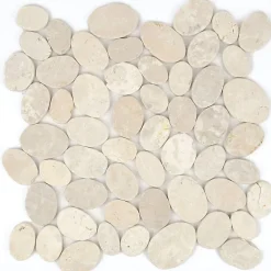 Casa Linéa Mosaïque Pour Douche|Mosaïque Pour Salle De Bains<MOSAIQUE GALET SCIE CREME 1 PLAQUE 30 x 30 CM CASA LINEA
