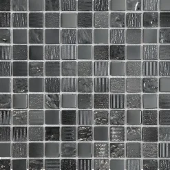 Casa Linéa MOSAIQUE GLOSSY NOIR 1 PLAQUE 30,5 x 30,5 CM CASA LINEA- Mosaïque Pour Wc|Mosaïque Pour Pièce À Vivre
