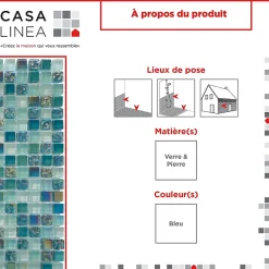 Casa Linéa MOSAIQUE LES ANTIQUES NACRE VERT 1 PLAQUE 30 x 30 CM CASA LINEA- Mosaïque Pour Douche|Mosaïque Pour Wc
