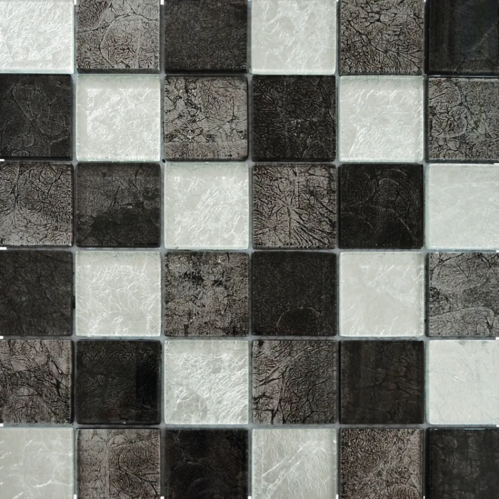 Casa Linéa Mosaïque|Mosaïque Pour Pièce À Vivre<MOSAIQUE LES SUBLIMES SILVER BLACK 1 PLAQUE 30 x 30 CM CASA LINEA