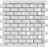 Casa Linéa MOSAIQUE LES TENDANCES BRIQUETTE CHROME 1 PLAQUE 30 x 30 CM CASA LINEA- Mosaïque Pour Pièce À Vivre