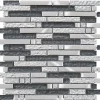 Casa Linéa Mosaïque Pour Salle De Bains|Mosaïque<MOSAIQUE LES TENDANCES VERMETAL TUBE GRIS 1 PLAQUE 30 x 30 CM CASA LINEA