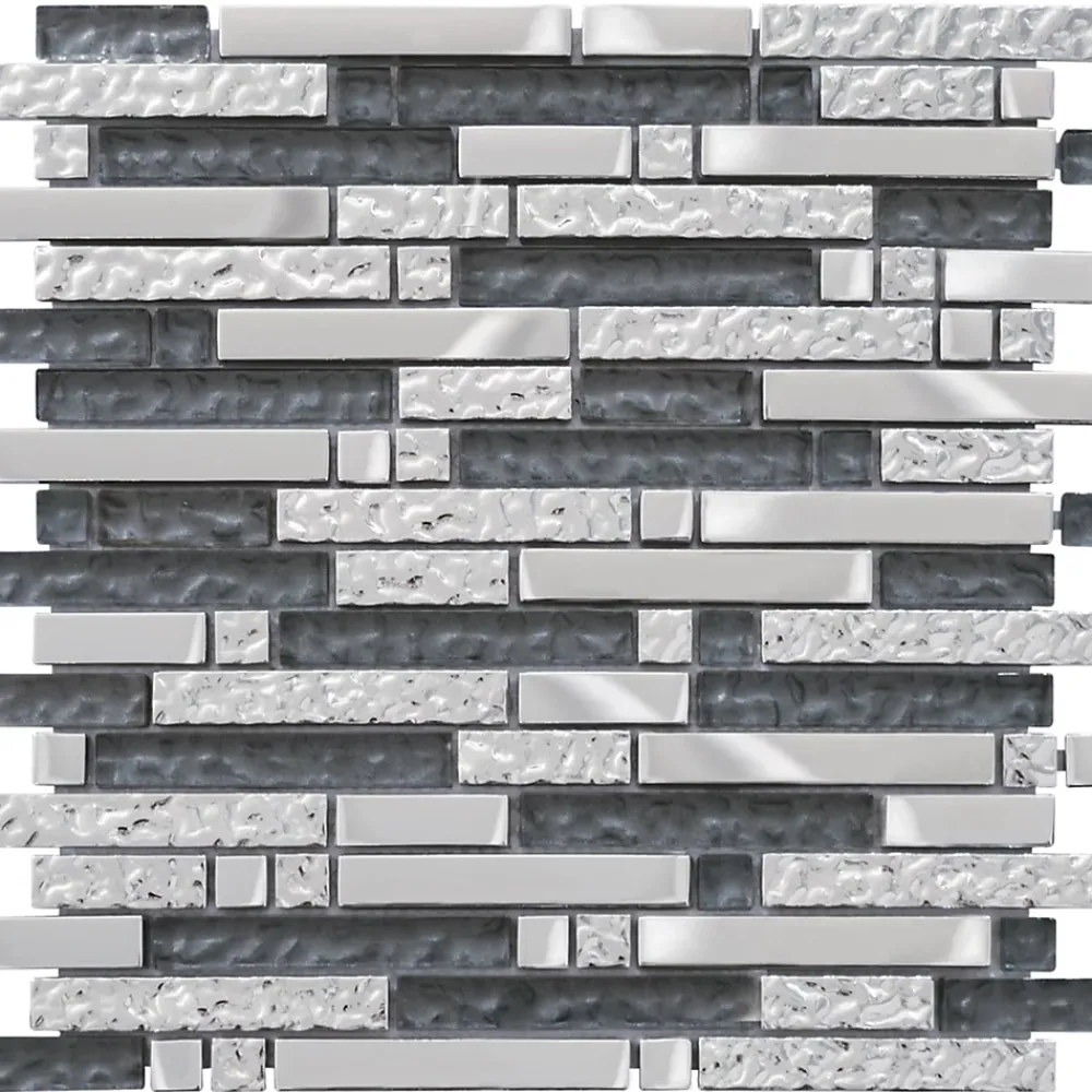Casa Linéa Mosaïque Pour Salle De Bains|Mosaïque<MOSAIQUE LES TENDANCES VERMETAL TUBE GRIS 1 PLAQUE 30 x 30 CM CASA LINEA