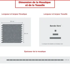 Casa Linéa Mosaïque Pour Salle De Bains|Mosaïque<MOSAIQUE LES TENDANCES VERMETAL TUBE GRIS 1 PLAQUE 30 x 30 CM CASA LINEA
