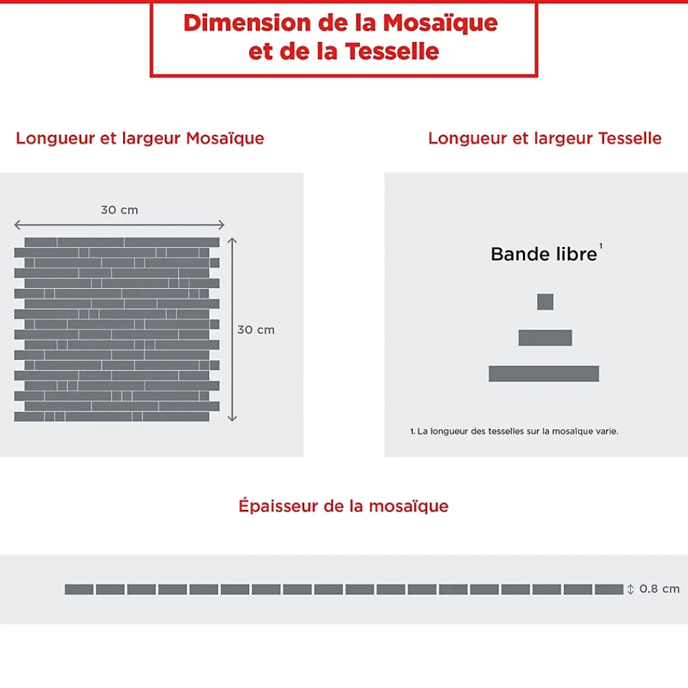 Casa Linéa Mosaïque Pour Salle De Bains|Mosaïque<MOSAIQUE LES TENDANCES VERMETAL TUBE GRIS 1 PLAQUE 30 x 30 CM CASA LINEA