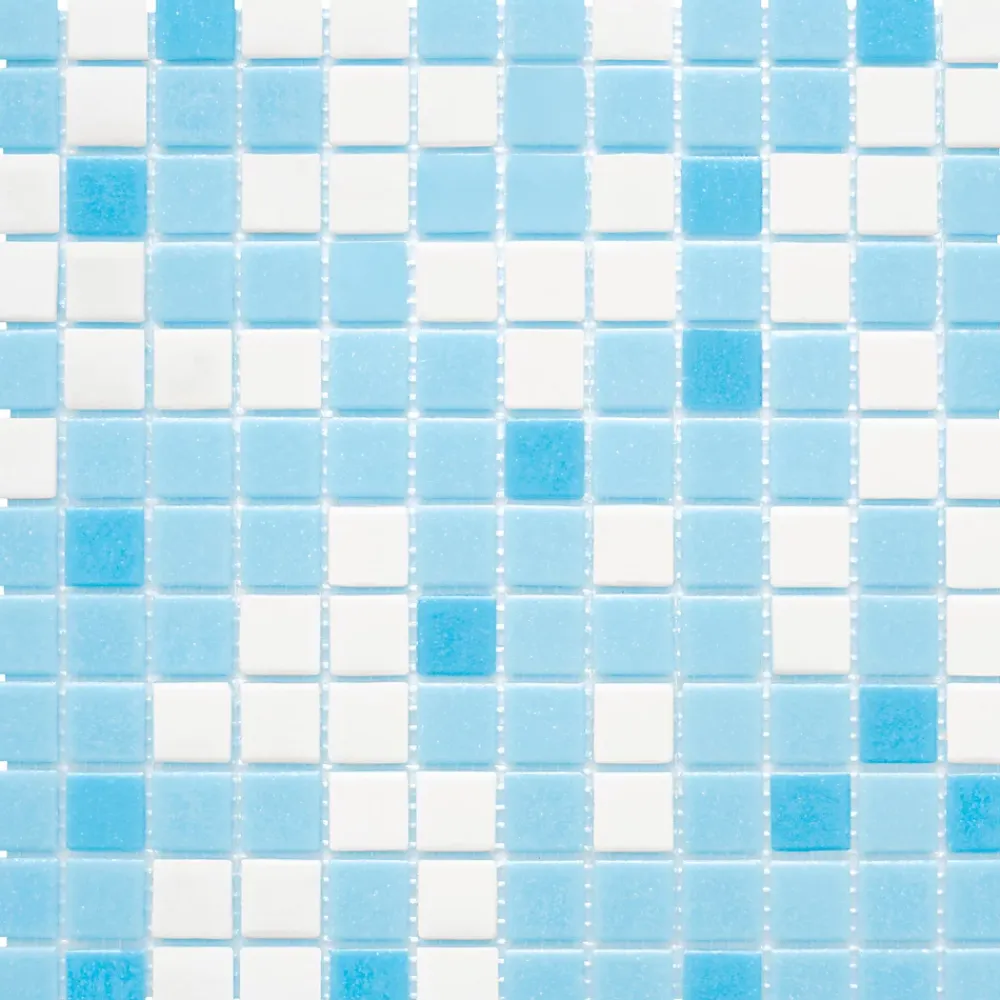 Casa Linéa Mosaïque Pour Salle De Bains|Mosaïque<MOSAIQUE MELANGE ADOUCI BLANC BLEU TRAME PAPIER 1 PLAQUE 32,7 x 32,7 CM CASA LINEA