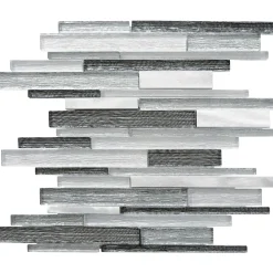 Casa Linéa Mosaïque Pour Salle De Bains|Mosaïque<MOSAIQUE MF TUBE MIX GRIS ALU 1 PLAQUE 30 x 30 CM CASA LINEA