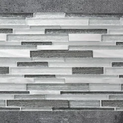 Casa Linéa Mosaïque Pour Salle De Bains|Mosaïque<MOSAIQUE MF TUBE MIX GRIS ALU 1 PLAQUE 30 x 30 CM CASA LINEA