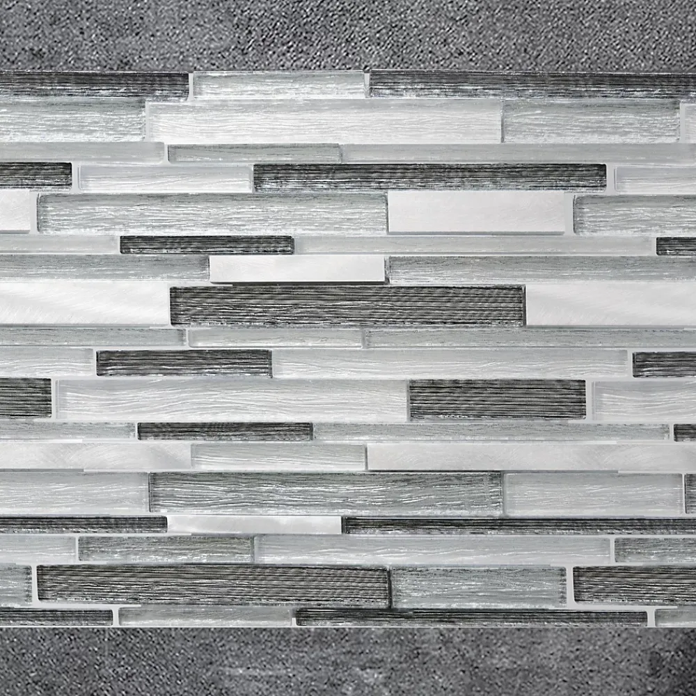 Casa Linéa Mosaïque Pour Salle De Bains|Mosaïque<MOSAIQUE MF TUBE MIX GRIS ALU 1 PLAQUE 30 x 30 CM CASA LINEA